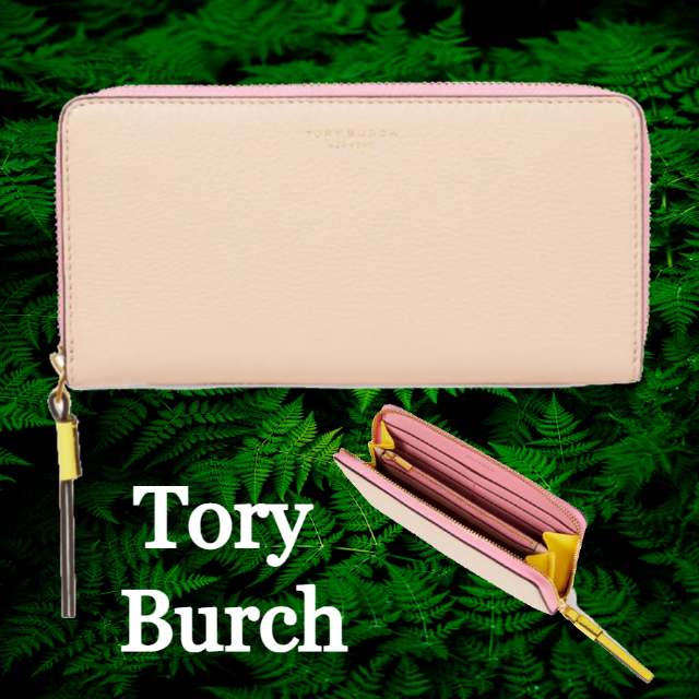 ☆SALE☆【Tory Burch】カラーブロック ペブル加工レザー 財布