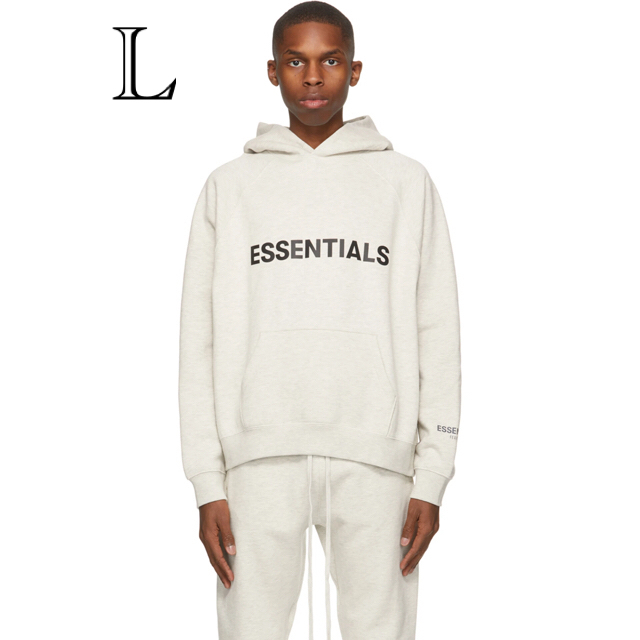 ブランドのギフト FEAR OF GOD - Essentials off-white hoodie L 2点