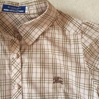 バーバリー(BURBERRY)の美品♡ピンクチェックシャツ(シャツ/ブラウス(半袖/袖なし))