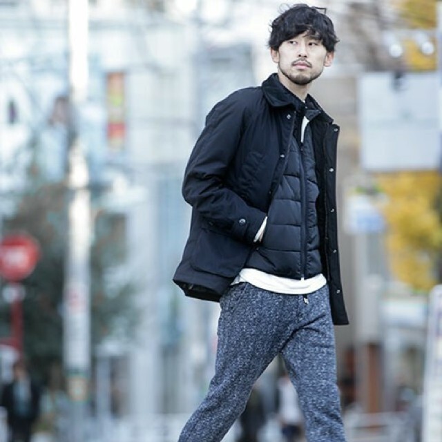 西川ダウン 襟コーデュロイダウンハンタージャケット