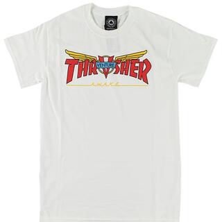 スラッシャー(THRASHER)のThrasher x Venture コラボTシャツ♪XL ホワイト(Tシャツ/カットソー(半袖/袖なし))