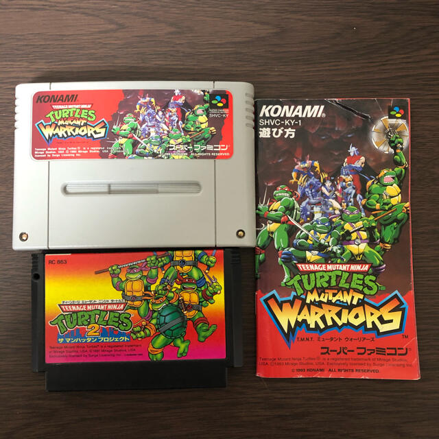 スーパーファミコン(スーパーファミコン)の玄関阿修羅様専用 中古  スーファミ タートルズ  TMNT 2点セット エンタメ/ホビーのゲームソフト/ゲーム機本体(家庭用ゲームソフト)の商品写真