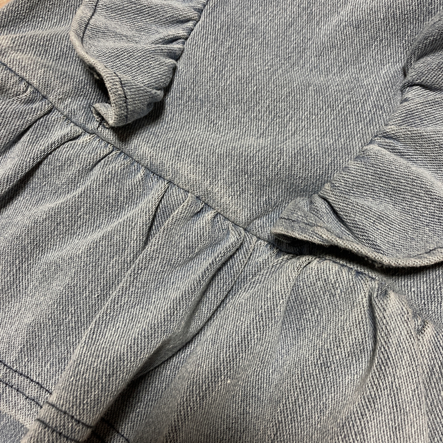 デニム　ワンピース　ロンパース　70 キッズ/ベビー/マタニティのベビー服(~85cm)(ロンパース)の商品写真