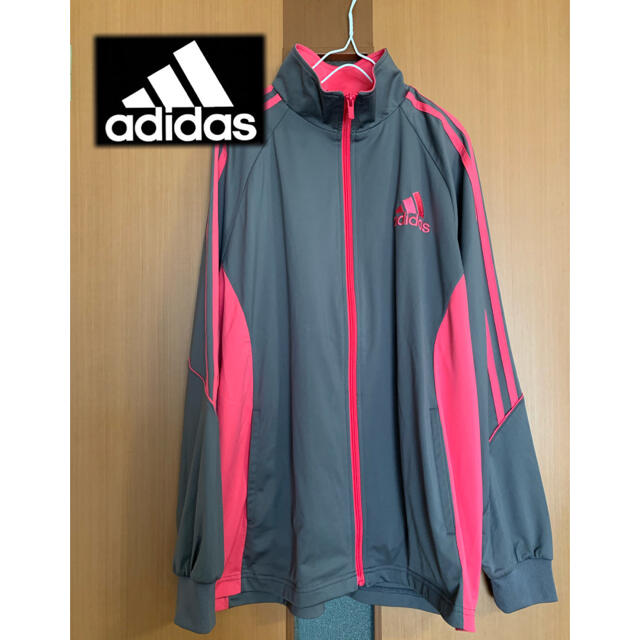 adidas(アディダス)のadidas ★アディダス グレー×ショッキングピンク★ジャージ レディースのトップス(その他)の商品写真