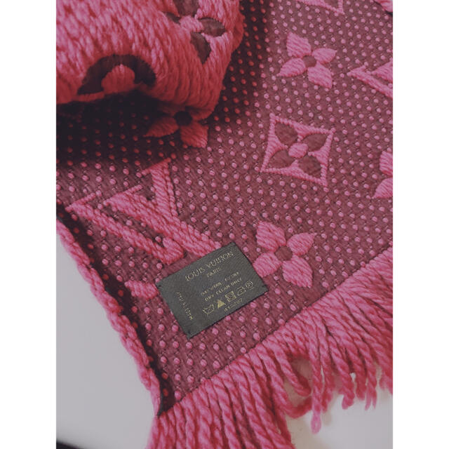 LOUIS VUITTON - LOUIS VUITTON マフラー ロゴマニア ピンクの通販 by