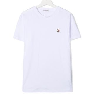 モンクレール(MONCLER)の【新品】MONCLER モンクレール ロゴパッチ Tシャツ ホワイト 14Y(Tシャツ(半袖/袖なし))