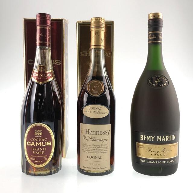 食品/飲料/酒3本 REMY MARTIN CAMUS Hennessy コニャック