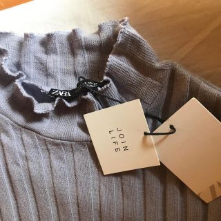 ザラ(ZARA)の【トア様専用】ザラ  リブハイネック(カットソー(長袖/七分))