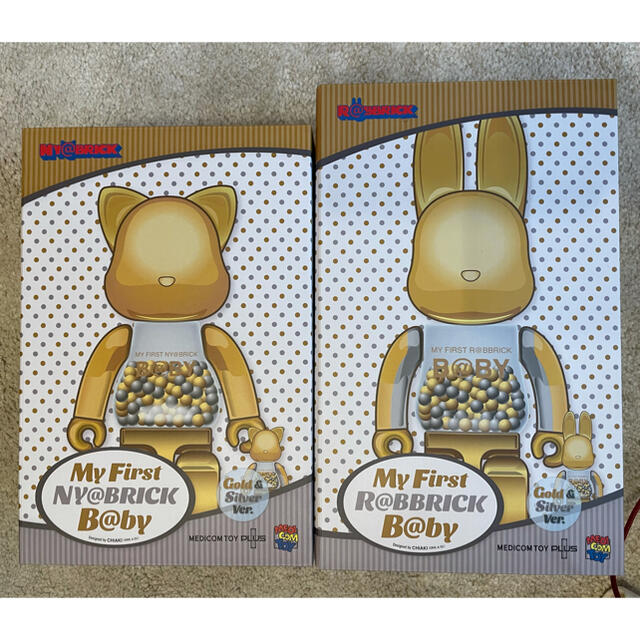 MEDICOM TOY(メディコムトイ)のMY FIRST NY@BRICK R@BBRICK Gold Ver セット☆ エンタメ/ホビーのフィギュア(その他)の商品写真