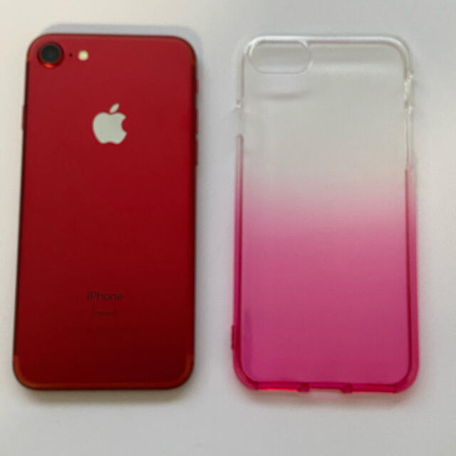 Apple(アップル)のアップルストア新品交換 iPhone7 Red 128GB バッテリー100% スマホ/家電/カメラのスマートフォン/携帯電話(スマートフォン本体)の商品写真