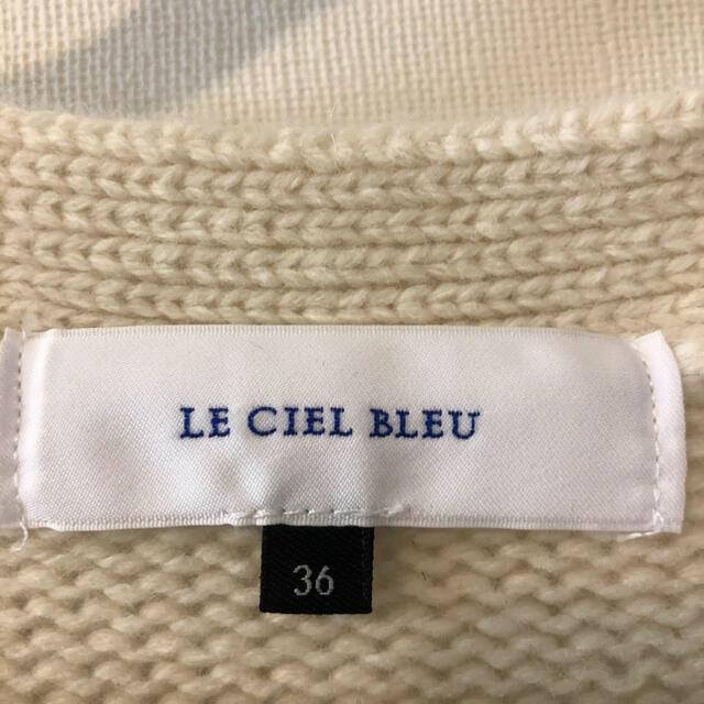LE CIEL BLEU(ルシェルブルー)のルシェルブルー レースアップリボンセーター ホワイト レディースのトップス(ニット/セーター)の商品写真