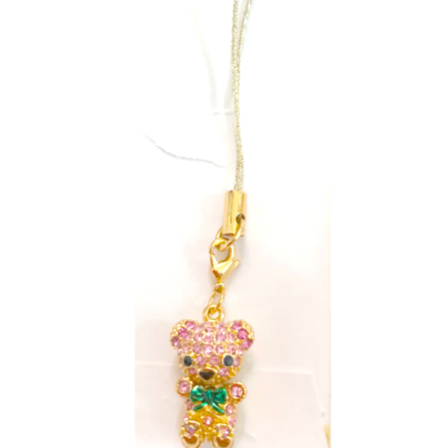 JEWELRY TSUTSUMI(ジュエリーツツミ)のツツミ　ベア　クリスタルストラップ レディースのアクセサリー(チャーム)の商品写真