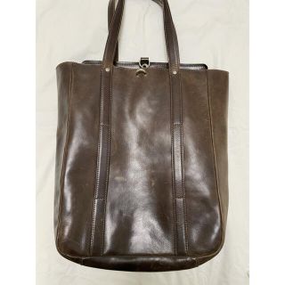 マルタンマルジェラ(Maison Martin Margiela)のマルジェラ　レザー　バッグ　ダークブラウン　トート　margiela bag(トートバッグ)