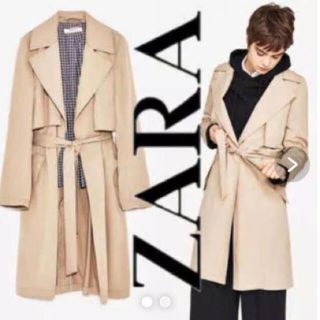 ザラ(ZARA)のZARA ギンガムチェックトレンチコート(トレンチコート)