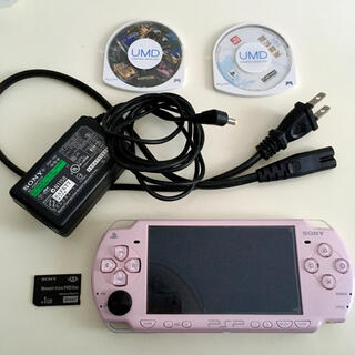 プレイステーションポータブル(PlayStation Portable)のPlayStation Portable-2000 本体 充電器　ソフト付き(携帯用ゲーム機本体)