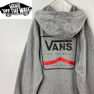 ヴァンズ(VANS)のvansバンズ ビッグロゴバックプリントスウェットパーカー霜降り古着男子古着女子(パーカー)