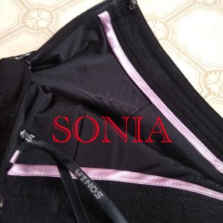 ソニアリキエル(SONIA RYKIEL)の美品　SONIA　ブラックスカート(ひざ丈スカート)