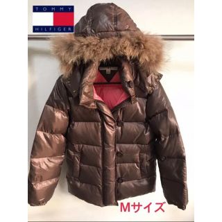 トミーヒルフィガー(TOMMY HILFIGER)のTOMMY HILFIGER ファー付きダウンジャケット　ブラウン&ピンク(ダウンジャケット)