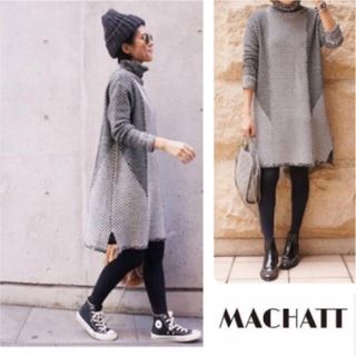 ドゥーズィエムクラス(DEUXIEME CLASSE)のmachatt☆ジャガード ニットワンピース☆タートルニット☆マチャット(ひざ丈ワンピース)