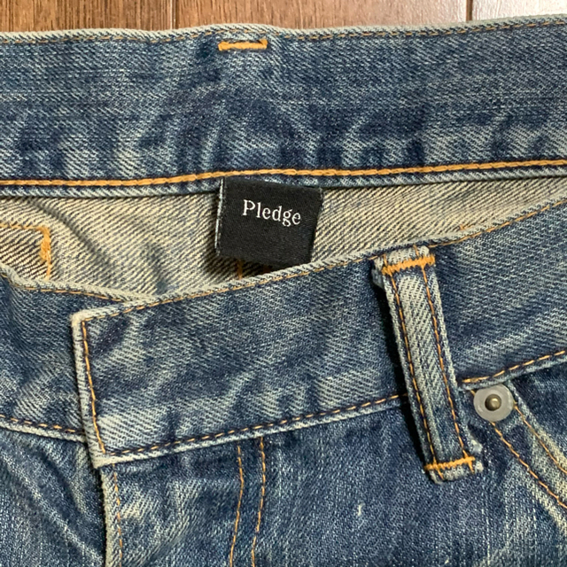 Pledge(プレッジ)のプレッジ　pledge  ダメージ加工デニム メンズのパンツ(デニム/ジーンズ)の商品写真