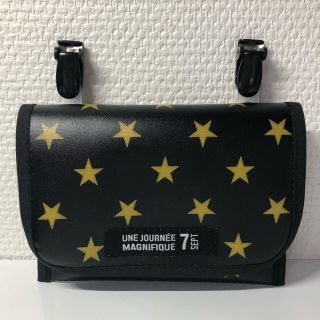 ラミネート移動ポケット☆ブラック×イエロースター(外出用品)