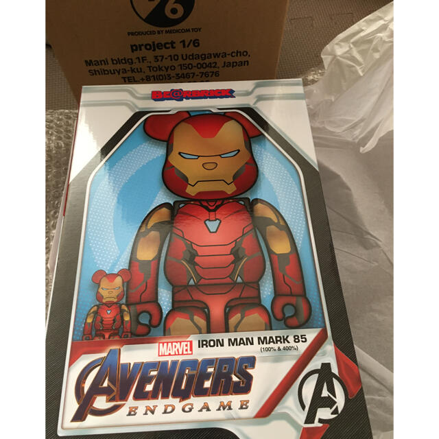 MEDICOM TOY(メディコムトイ)のBE@RBRICK IRON MAN MARK 85 100％ & 400％ エンタメ/ホビーのフィギュア(その他)の商品写真