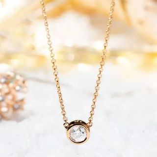 ジュエリーツツミ(JEWELRY TSUTSUMI)のESTELLE 10k ダイヤモンドネックレス イエローゴールド(ネックレス)