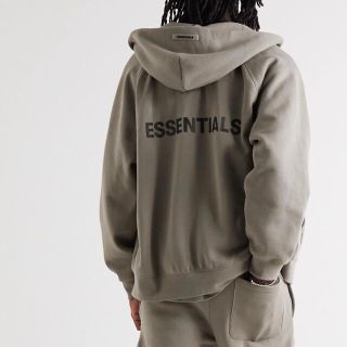 fog essentials ジップアップ フーディ　チャコール L