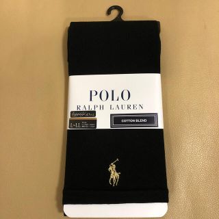 ポロラルフローレン(POLO RALPH LAUREN)の新品　レディース  ポロラルフローレン　10分丈黒レギンス　L〜LL寸　日本製(レギンス/スパッツ)