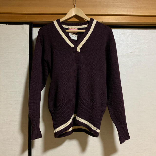 50s' USA製vintage Stadium knit sweater