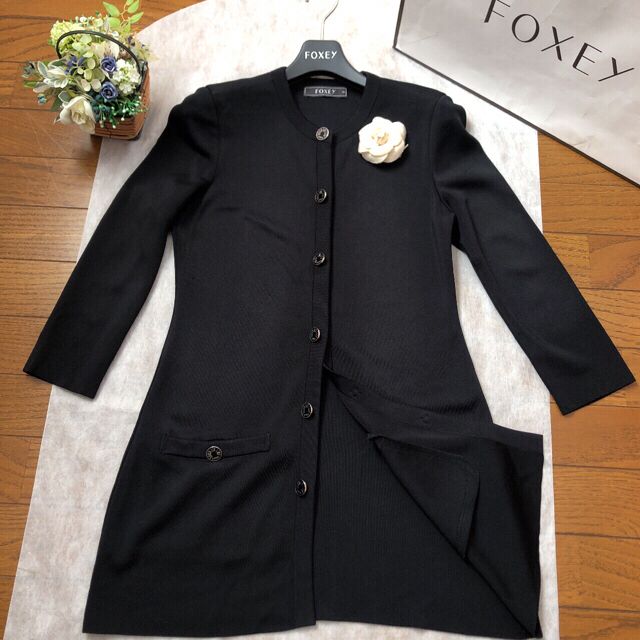 FOXEY フォクシー　カシミヤ100%ロングカーディガン40♡ルネ　ハロッズ