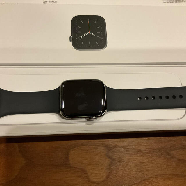 【保障できる】 Apple Watch - 新同Apple Watchシリーズ6 44mmステンレスAppleCare加入済 腕時計(デジタル)