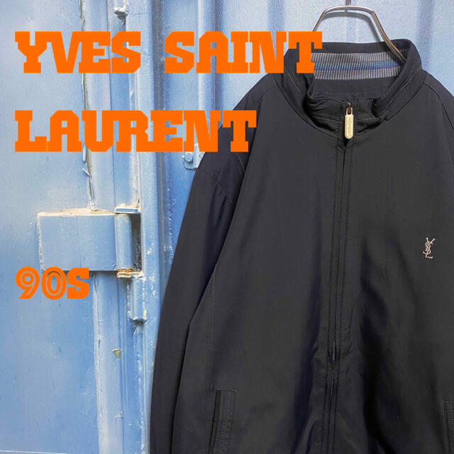 国産】 5495 YVES SAINT LAURENT 刺繍 ナイロンジャケット リール