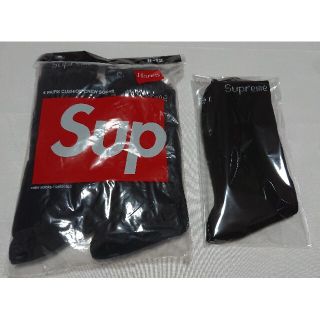 シュプリーム(Supreme)のSupreme Hanes Crew Socks Black 黒 1足 新品(ソックス)