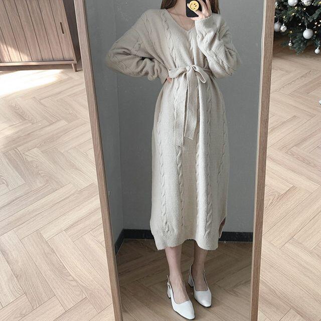 レディース ニットワンピース ウエストリボン ロング丈 韓国 春コーデの通販 By Harudressshop ラクマ レディース ニットワンピース ウエストリボン ロング丈 韓国 春コーデの通販 By Harudressshop ラクマ