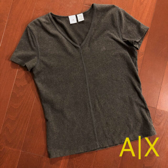 ARMANI EXCHANGE(アルマーニエクスチェンジ)のAX　アルマーニエクスチェンジ チャコールグレー　レディース　Tシャツ レディースのトップス(Tシャツ(半袖/袖なし))の商品写真