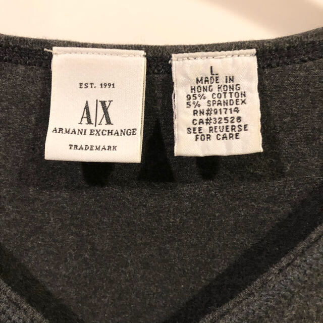 ARMANI EXCHANGE(アルマーニエクスチェンジ)のAX　アルマーニエクスチェンジ チャコールグレー　レディース　Tシャツ レディースのトップス(Tシャツ(半袖/袖なし))の商品写真