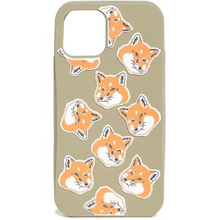 メゾンキツネ(MAISON KITSUNE')のメゾンキツネ iPhoneケース iPhone11 ケース カーキ(iPhoneケース)