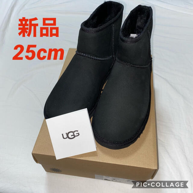 魅力的な UGG - アグクラシックミニ2 【新品未使用/黒/25cm】UGG ブーツ