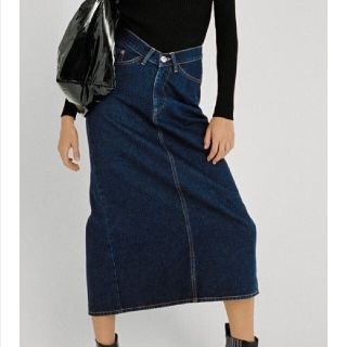 ザラ(ZARA)のZARA XS デニムスカート(ロングスカート)