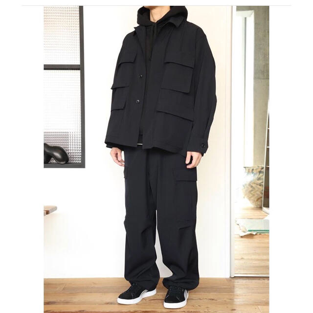 オリジナル COMOLI - COMOLI 2ウールギャバ6Pパンツ 21SS ネイビー コモリ ワークパンツ/カーゴパンツ