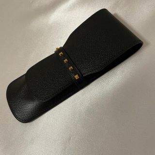 エルメス(Hermes)の☆未使用☆HERMES エルメス ペンケース スタッズ 黒 2本挿し(ペンケース/筆箱)