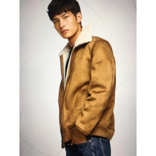 ZARA(ザラ)の60%オフZARA MANダブルフェイスボンバージャケット/ゴールデンブラウン メンズのジャケット/アウター(ブルゾン)の商品写真