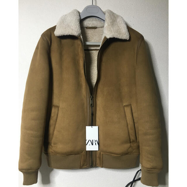 ZARA(ザラ)の60%オフZARA MANダブルフェイスボンバージャケット/ゴールデンブラウン メンズのジャケット/アウター(ブルゾン)の商品写真