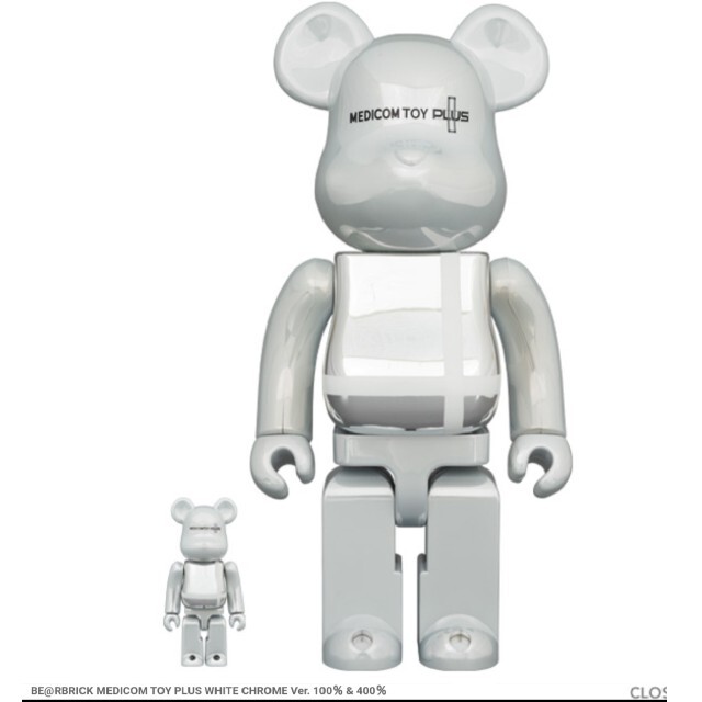 エンタメ/ホビーBE@RBRICK MEDICOM TOY PLUS WHITE CHROME