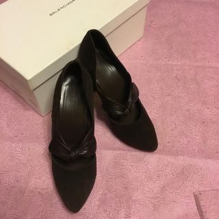 バレンシアガ(Balenciaga)の【BALENCIAGA】バレンシアガ　スウェードパンプス　ブラウン　数回使用(ハイヒール/パンプス)