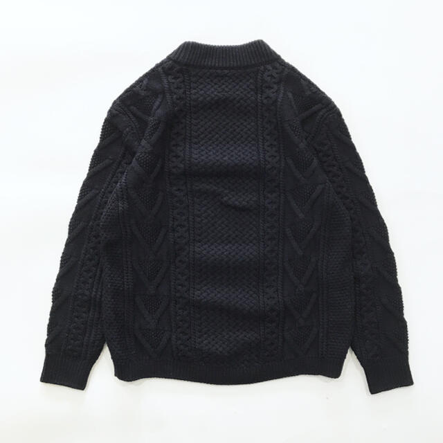【美品】 BATONER / バトナ― | ウール クラシックケーブルクルーネックニット | 2 | ネイビー | レディース