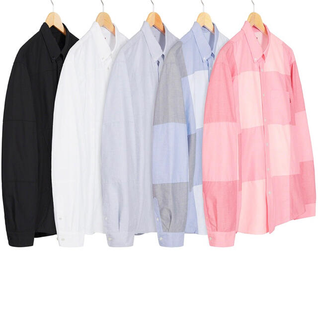 Supreme - Supreme Patchwork Oxford Shirt 黒 Lの通販 by jackto's ...