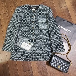 シャネル(CHANEL)のシャネル ツイード ジャケット コート シャネルスーツ(ノーカラージャケット)