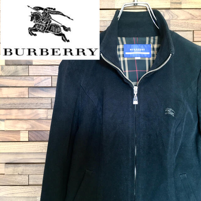 BURBERRY BLUE LABEL(バーバリーブルーレーベル)のBURBERRY ブルーレーベル スウィングトップ ブラック 38 レディースのジャケット/アウター(ブルゾン)の商品写真